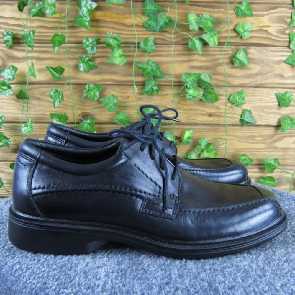 Streetcars Chairman Men 8.5 Medium Black Leather Oxford Dress Shoes Comfort Sole